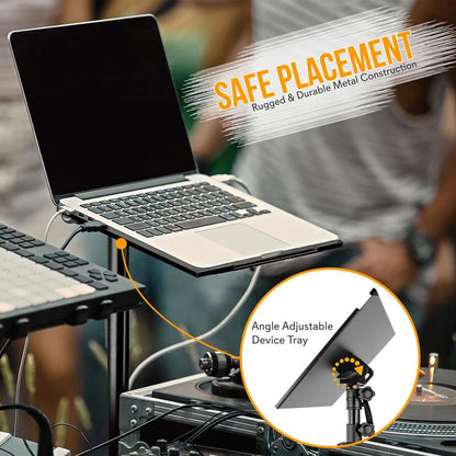 Speaker Stand Tripod - Height Adjustable, Durable Metal, 32-56"