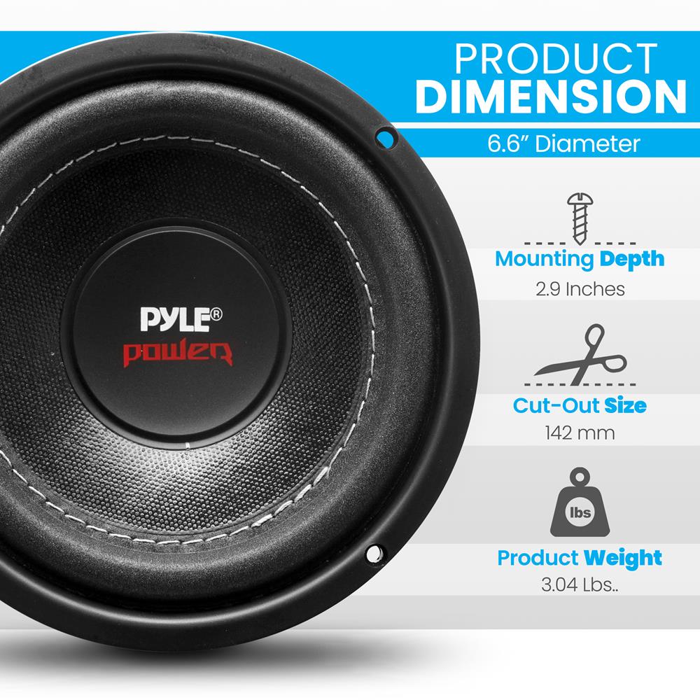 SUBWOOFER PYLE PLPW8D DA 400 WATT RMS 8" 20 CM DVC 4 4 OHM 200 MM SUB AUTO SPL | UK - Foto 7