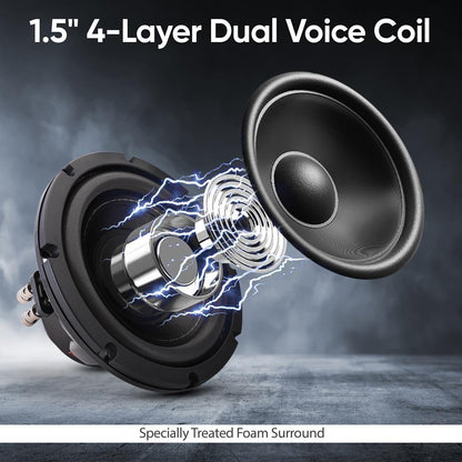 Car Subwoofer 800W Power Dual Voice Coil Non-Press Paper Cone