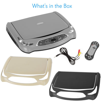 Car Roof DVD Player 13.3" Flip-Down Screen HDMI USB Grey