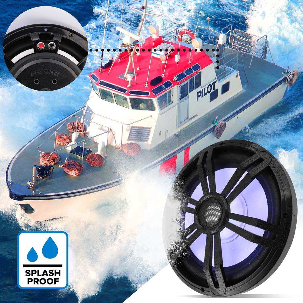 product image number 3 for Pyle 10‚Äù Slim Waterproof Subwoofer