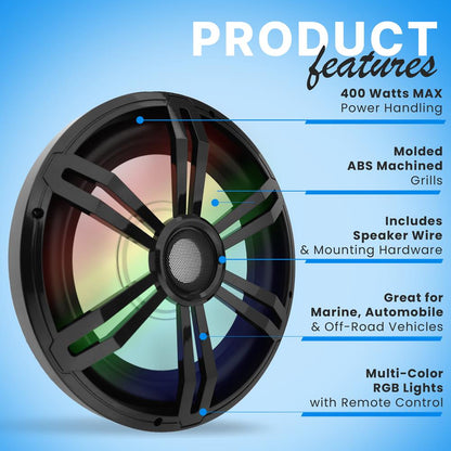 product image number 6 for Pyle 10‚Äù Slim Waterproof Subwoofer