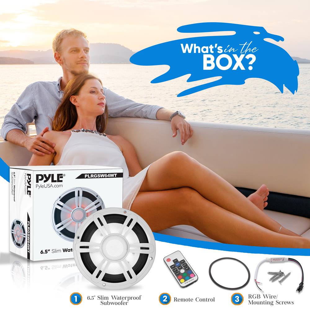 product image number 2 for Pyle 6.5‚Äù Slim Waterproof Subwoofer