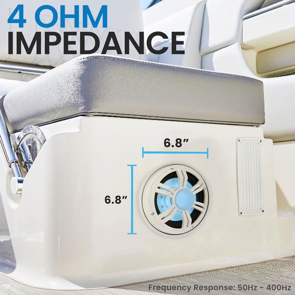 product image number 3 for Pyle 6.5‚Äù Slim Waterproof Subwoofer