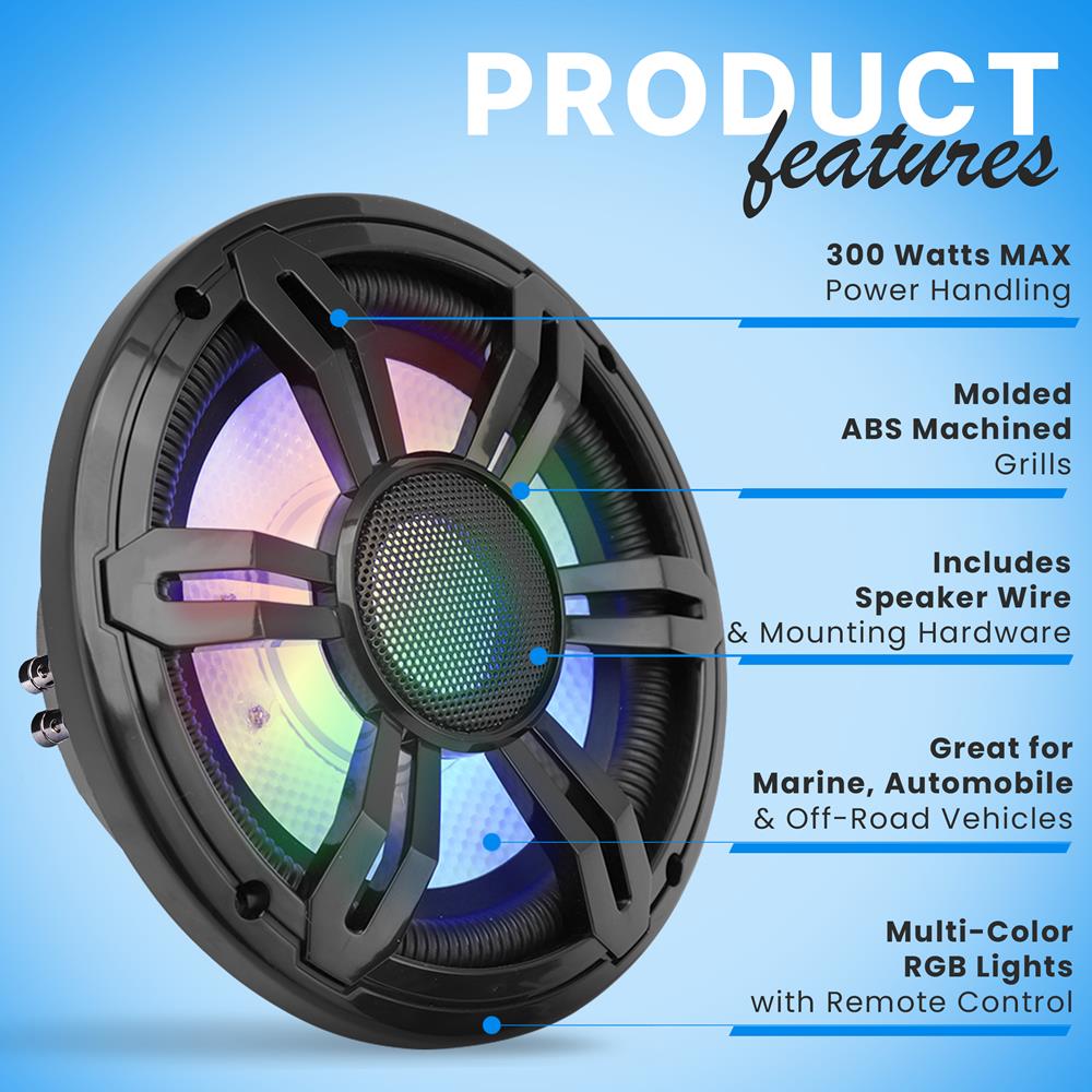 product image number 6 for Pyle 8‚Äù Slim Waterproof Subwoofer
