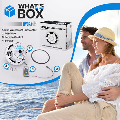 product image number 2 for Pyle 8‚Äù Slim Waterproof Subwoofer