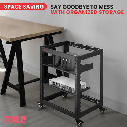 15U Server Rack Cabinet - Easy Access, Steel Frame, Wall Mountable