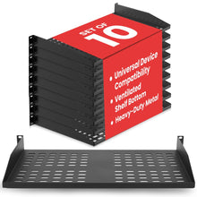 10-Pc 1U Server Rack Shelf Mount Tray (10-Pack)