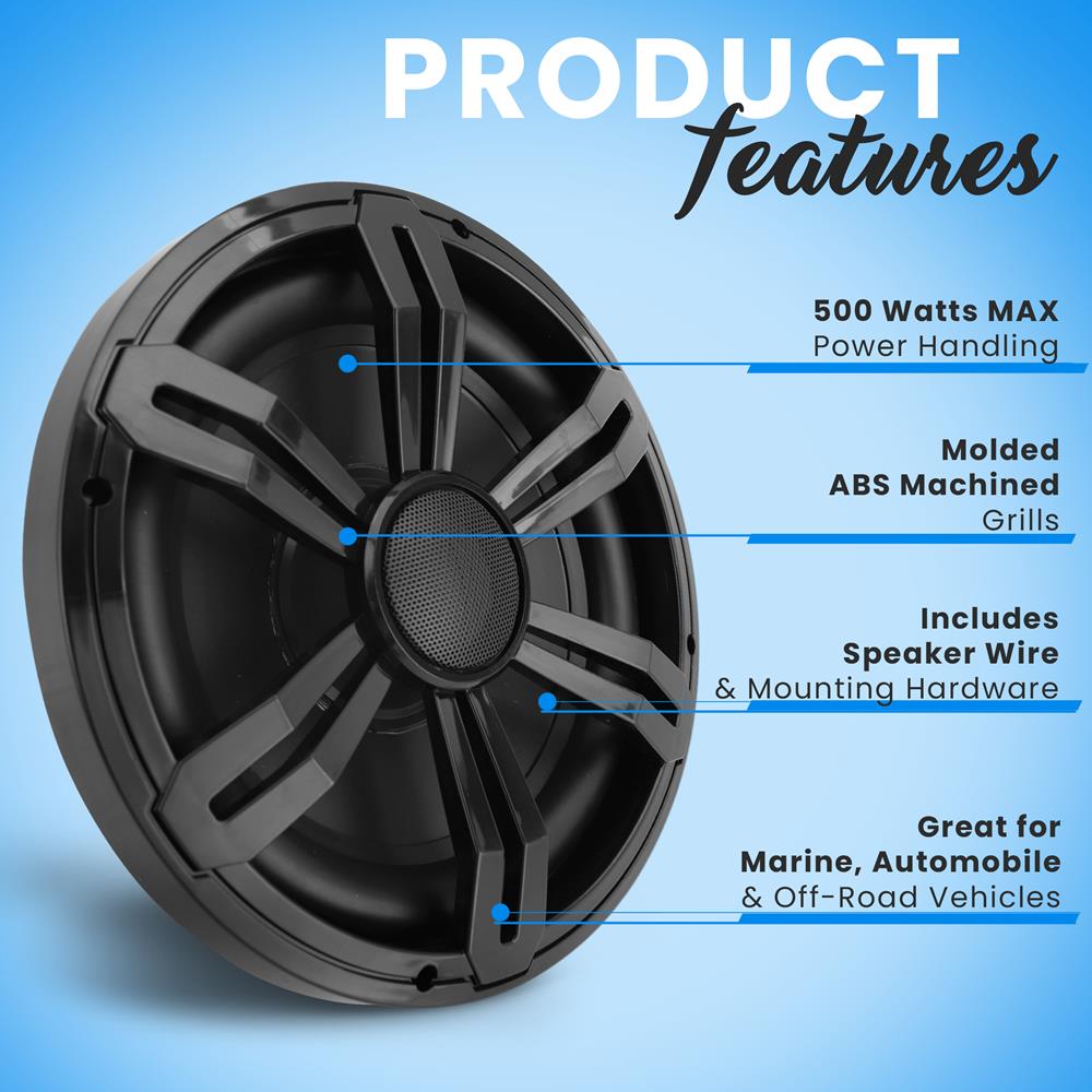 product image number 6 for Pyle 12'' Slim Waterproof Subwoofer