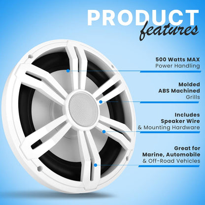 product image number 6 for Pyle 12'' Slim Waterproof Subwoofer