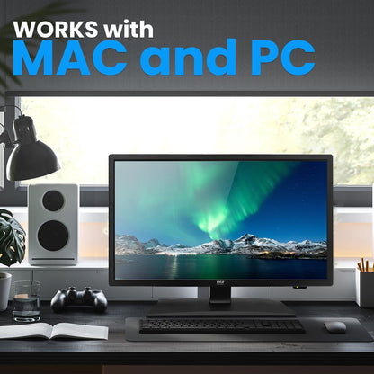 21.5" LED RV TV - FHD Display, DVD Combo, Wall Mountable, 12/24V Adapter