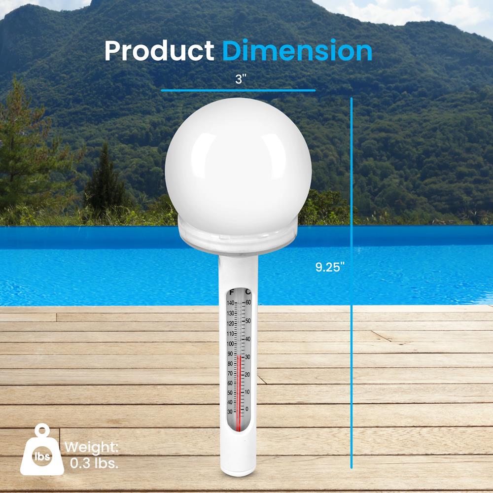 product image number 2 for Pyle Solar Light Up Chroma Globe Thermometer