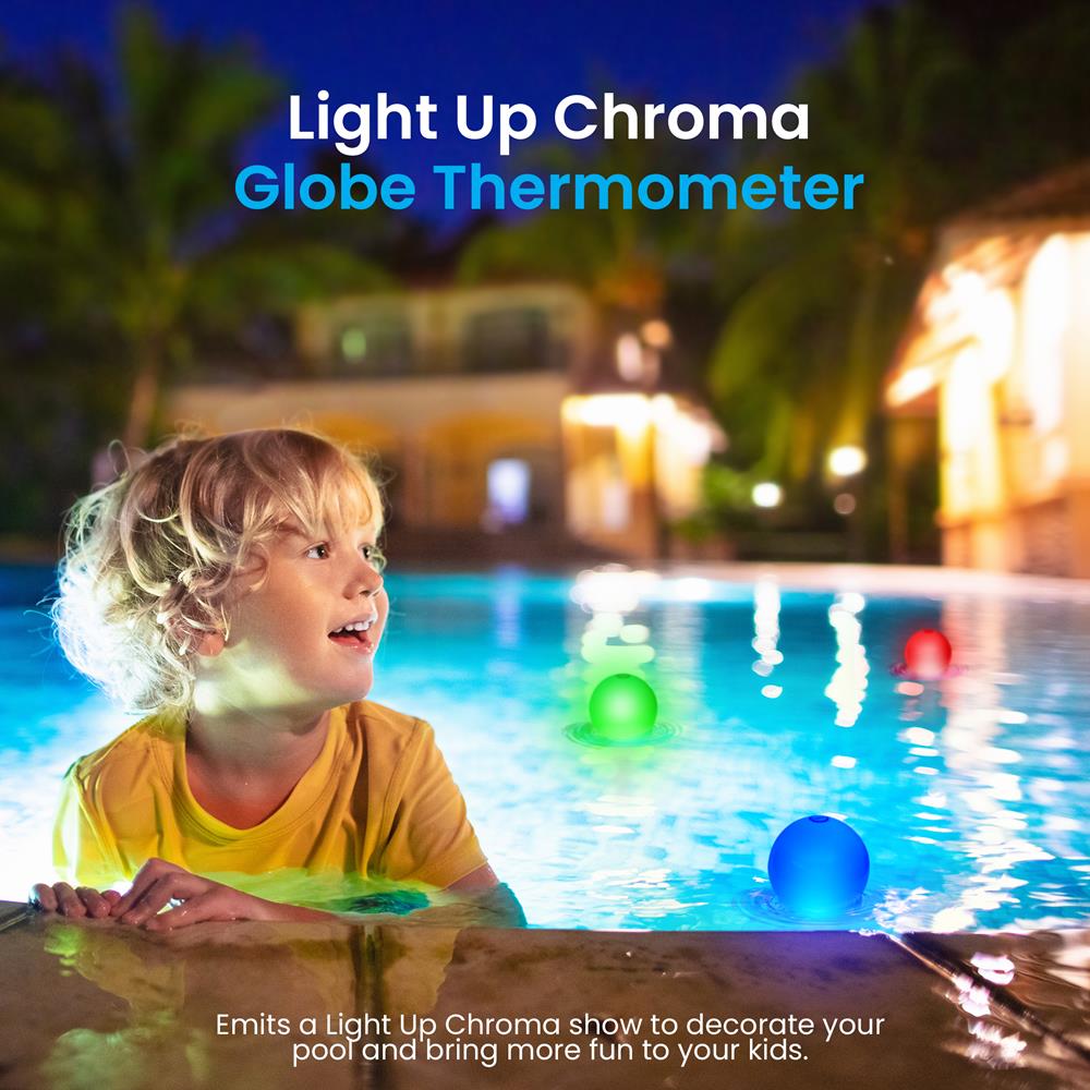 product image number 6 for Pyle Solar Light Up Chroma Globe Thermometer