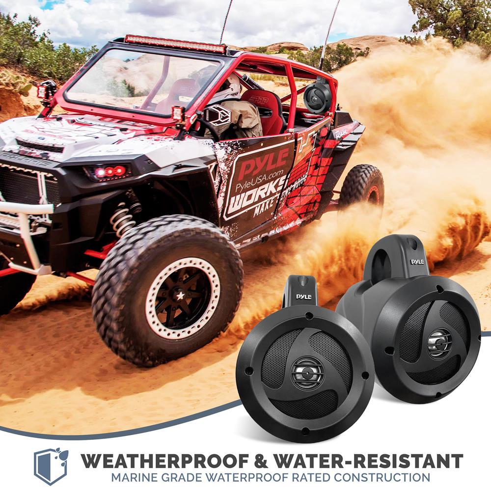 Waterproof Off-Road Speakers 900W Marine Grade 4" Pair - Thumbnail 5