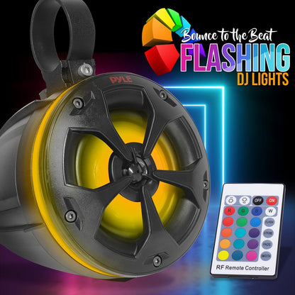 2-Way Waterproof Off-Road Speakers 800W RGB Lights Marine Grade