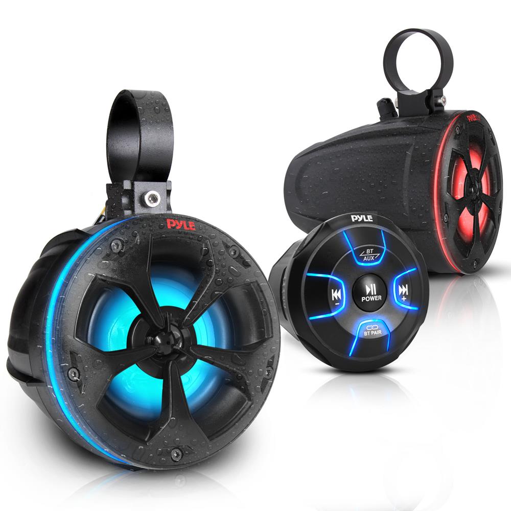 Waterproof Off-Road Speakers 800W RGB Lights Bluetooth Marine