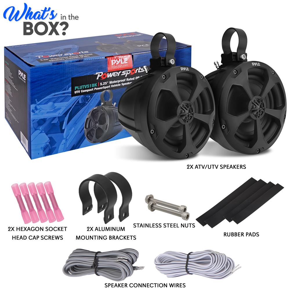 2-Way Waterproof Off-Road Speakers 1000W Marine Grade 5.25