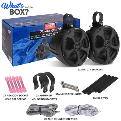 2-Way Waterproof Off-Road Speakers 1000W Marine Grade 5.25" Woofers