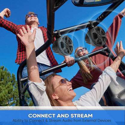 Marine Speakers 1000W Waterproof 5.25" 2-Ch Amp IP-X45