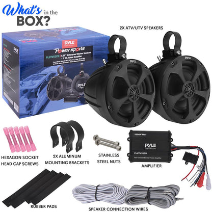 Marine Speakers 1000W Waterproof 5.25" 2-Ch Amp IP-X45