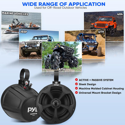 Waterproof Off-Road Speakers 1000W Bluetooth Marine Grade 5.25"