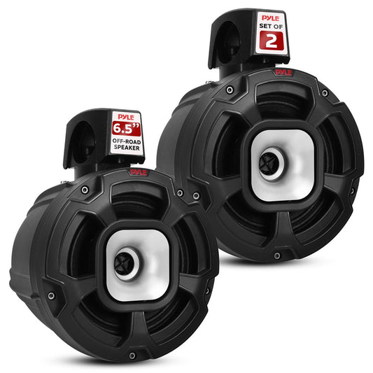 6.5" 1300W Marine Speakers - Waterproof, 2-Way Stereo, Easy Mount (Pair)