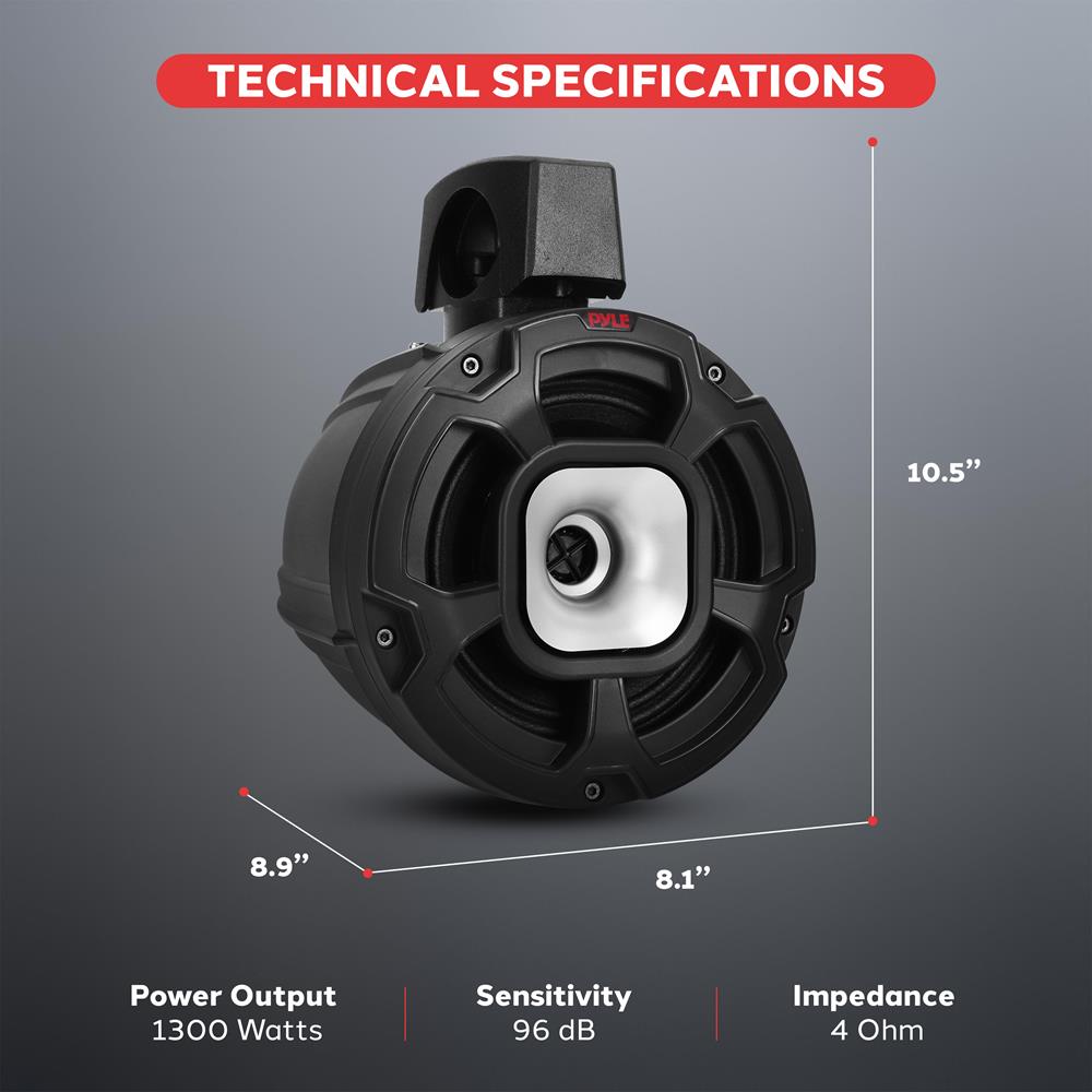 6.5" 1300W Marine Speakers - Thumbnail 2