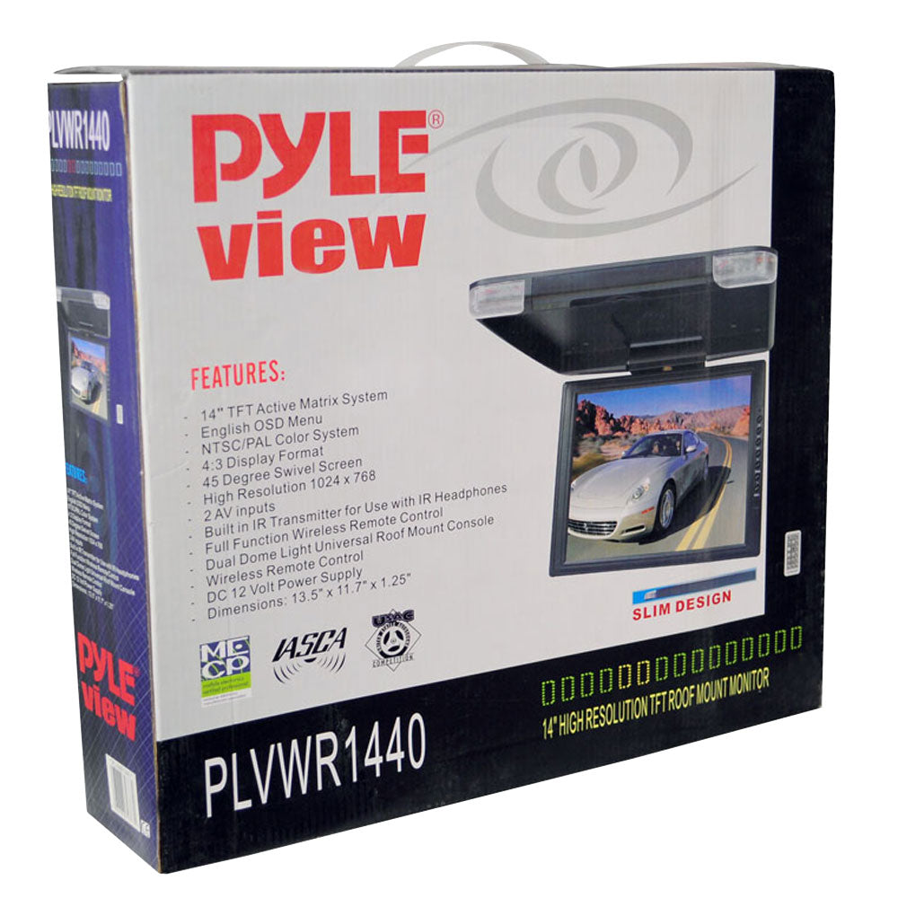product image number 4 for Pyle 14'' Car Overhead Monitor Display Screen