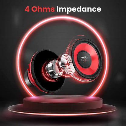 10" Car Subwoofer 600W Power Red Cone 4 Ohm 1.5" Voice Coil
