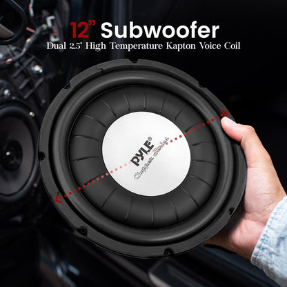 product image number 3 for Pyle 12'' Low Profile Car Subwoofer 1200 Watt