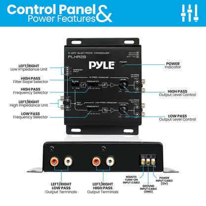 2-Way Audio Crossover Network - Enhanced Sound - Independent Output Control