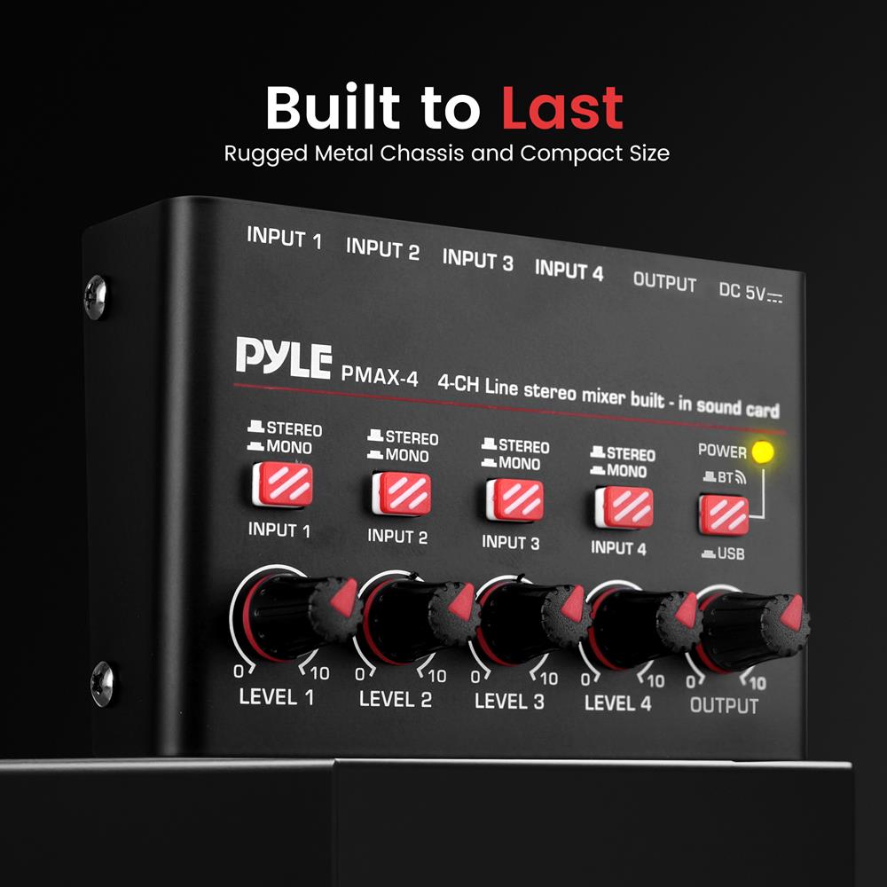 Bt Line Compact Bt Line Mixer – Pyle USA