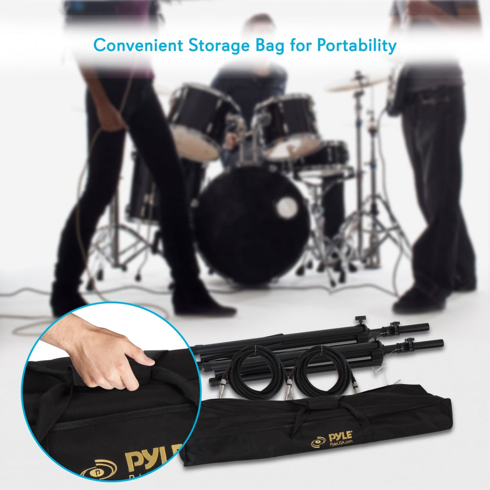product image number 4 for Pyle Pa Speaker Stands & Cable Accessory Kit