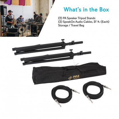 product image number 7 for Pyle Pa Speaker Stands & Cable Accessory Kit
