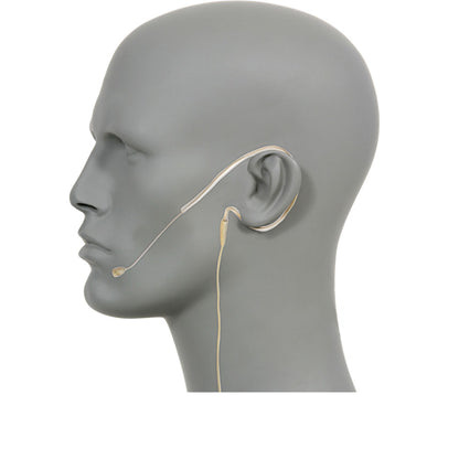Over Ear Boom Microphone Headset, Hands-Free, Omnidirectional, Beige