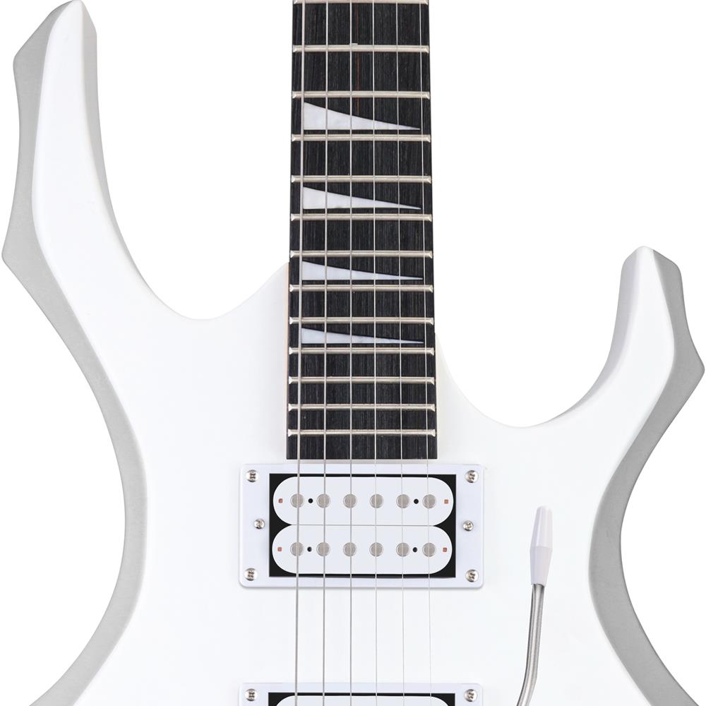 Electric Guitar Kit w/ Amp, Easy Play, Solid Wood, White Matte