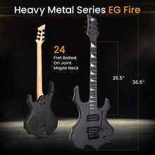 Electric Guitar Kit w/ Amp, Dual Humbuckers, Maple Neck, Matte Finish