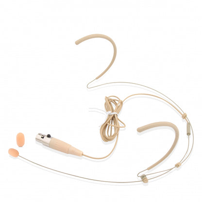 Double Over Ear Headset Mic - Hands-Free Omni Condenser, Beige