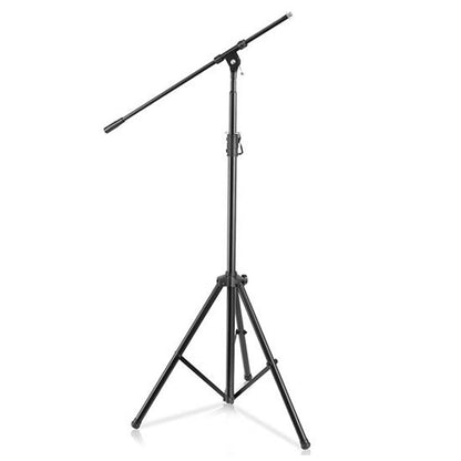 Heavy Duty Mic Stand - Adjustable Height, Telescoping Boom, Steel Alloy