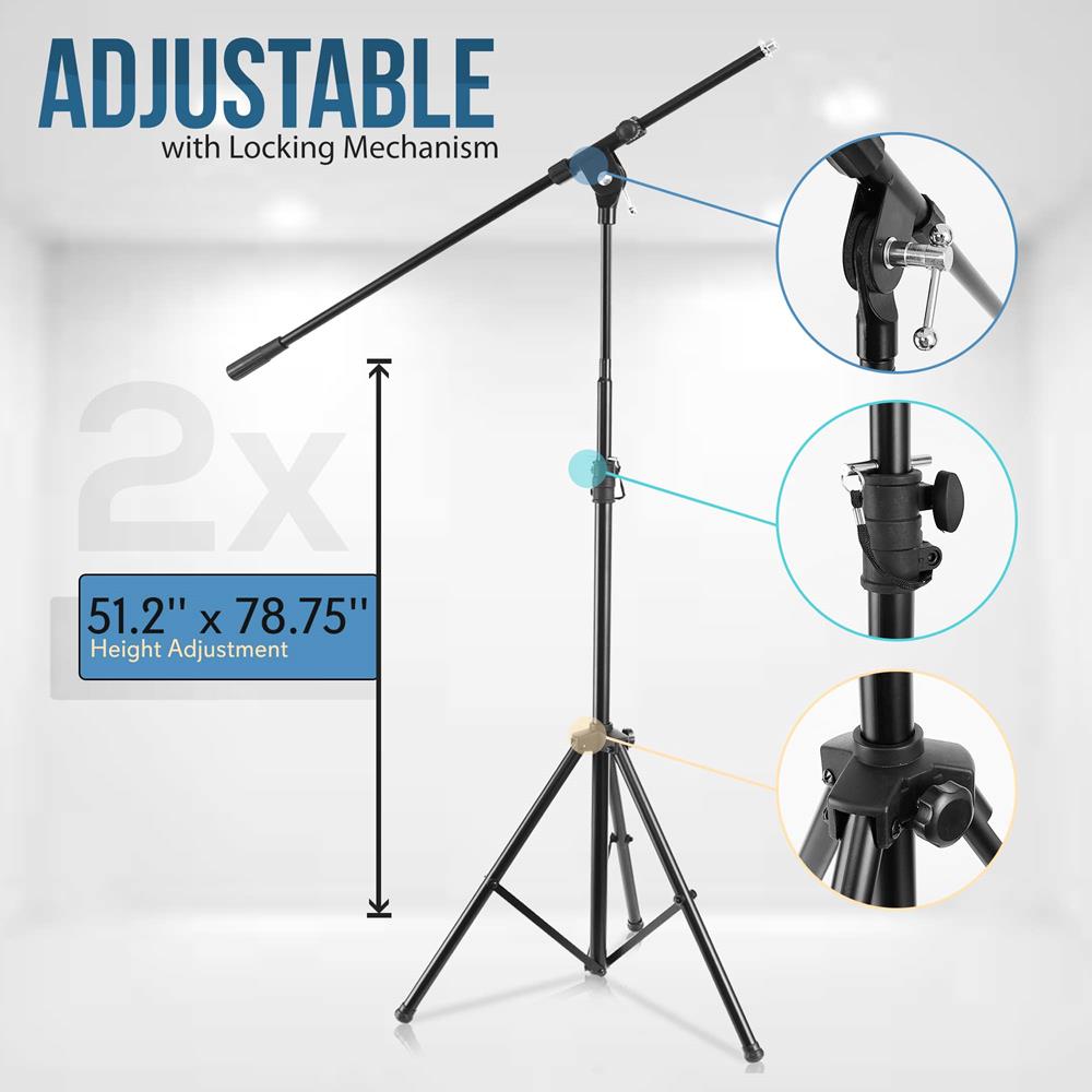 product image number 2 for Pyle Tripod Boom Microphone Stand