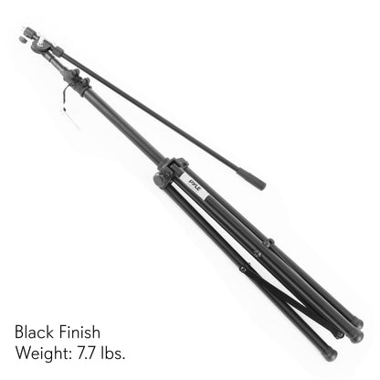 Heavy Duty Mic Stand - Adjustable Height, Telescoping Boom, Steel Alloy