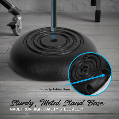 Universal Mic Stand Pair - Adjustable Height, Compact Base, Steel Alloy