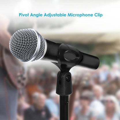 Adjustable Mic Stand - Height Adjustable, Sturdy Metal Base, 2.8'-5'