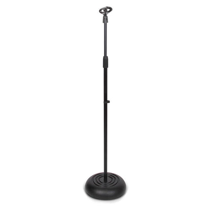 Adjustable Mic Stand - Height Adjustable, Sturdy Metal Base, 2.8'-5'