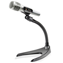 Desktop Microphone Stand - Adjustable Gooseneck, Sturdy Metal Base