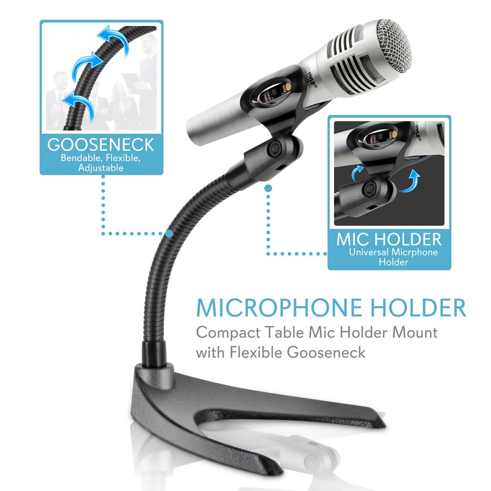 Desktop Microphone Stand - Adjustable Gooseneck - Thumbnail 3
