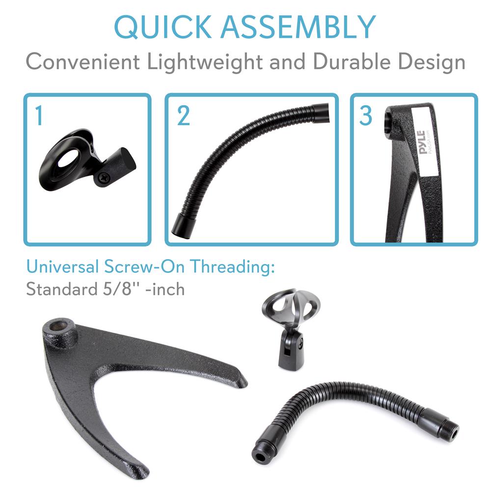 Desktop Microphone Stand - Adjustable Gooseneck - Thumbnail 4