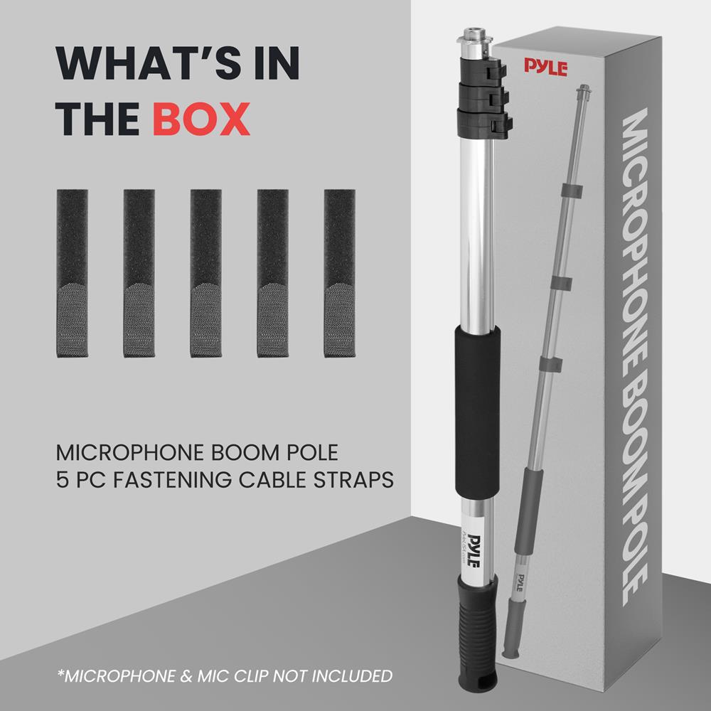 boom pole vs fish pole Pyle PMKSB06 Microphone Shotgun Fishing Boom Pole