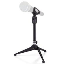 Desktop Microphone Stand - Compact Table Tripod Mic Holder Mount With Height Adjustment