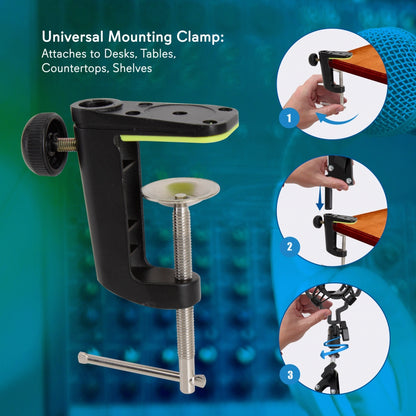 Adjustable Mic Boom Stand - Quick Setup, Steel Alloy, Desktop Use